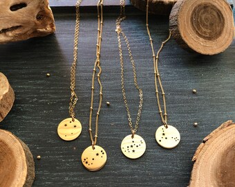 ZODIAC Necklace - Astrological Sign - Constellations - 14k Gold Fill Necklaces - Personalized gift - Celestial Jewelry