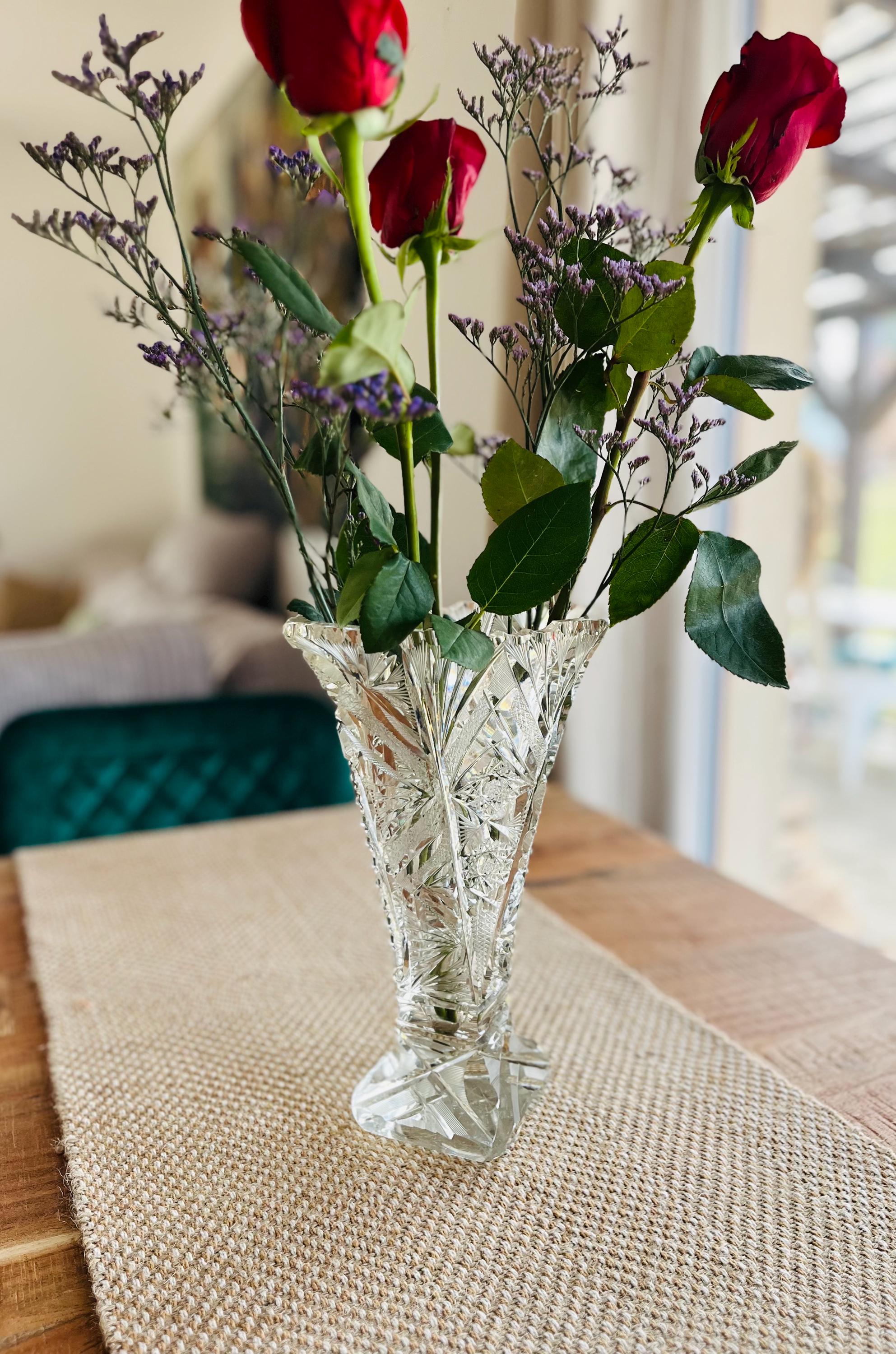 Bohemia crystal vase - Etsy 日本