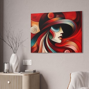 Bold Woman Abstract Canvas Art Print: Modern Home Decor