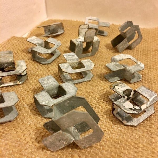 Steampunk Destash Collection of 20 Galvanized Clips Vintage Metal Clips Project Supply DIY