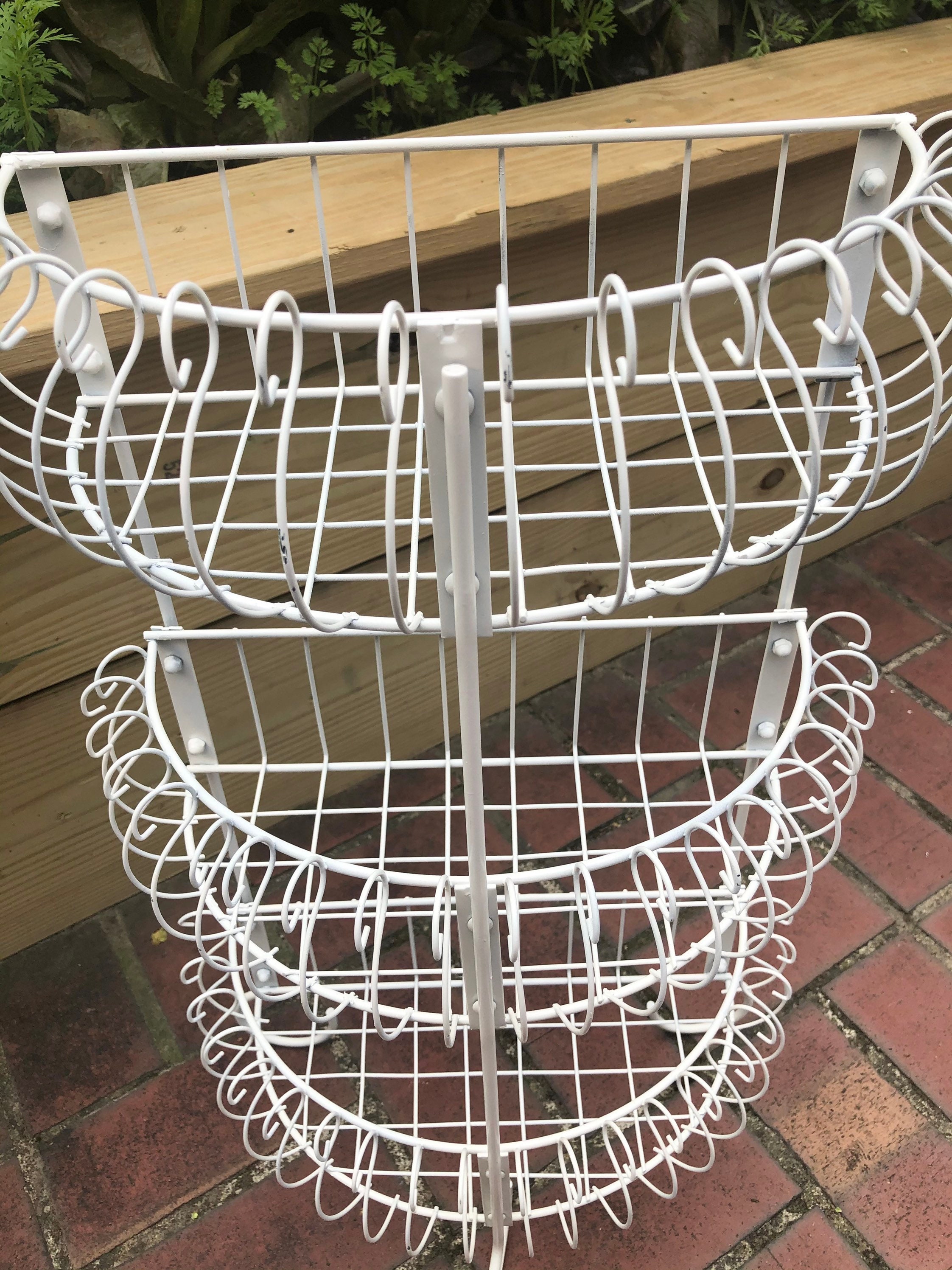 3Tier Basket Metal Wall Rack 3 Tier Basket Planter Produce Etsy