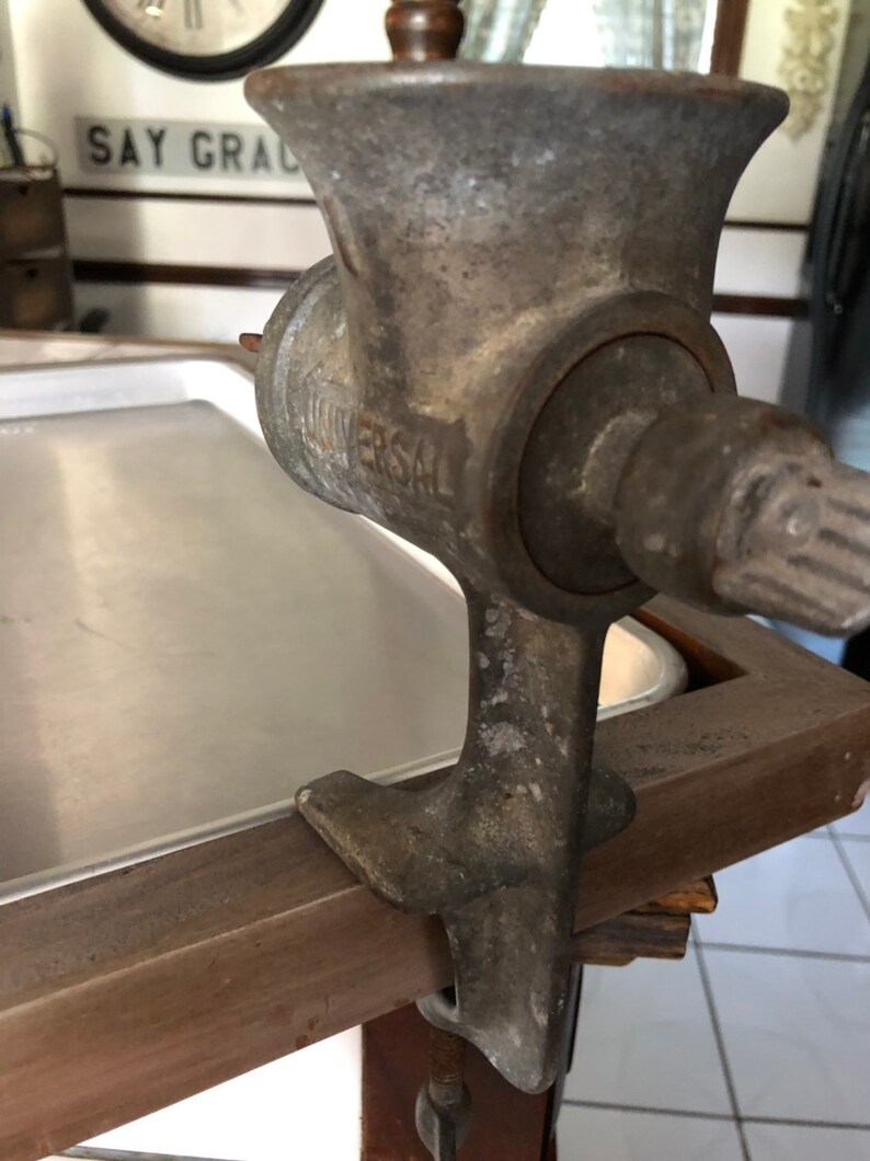 Vintage 1 Universal Hand Crank Meat Grinder L. F. & C New Etsy