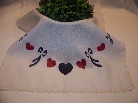 Vintage Cotton Collar for Children Hearts and Bows - image 1