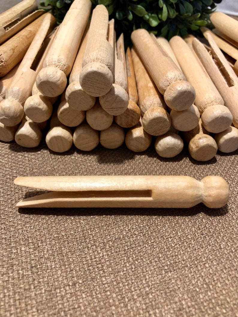 Natural Clothespins Crafting Supply Wooden Clothespins ...