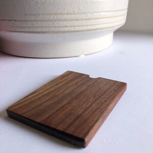 Walnut Wood Credit Card License Holder, Gift Card Holder