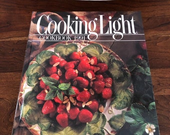 Vintage Cooking Light Cookbook 1991, Hardcover Recipe Book, Home and Living, Kitchen and Dining