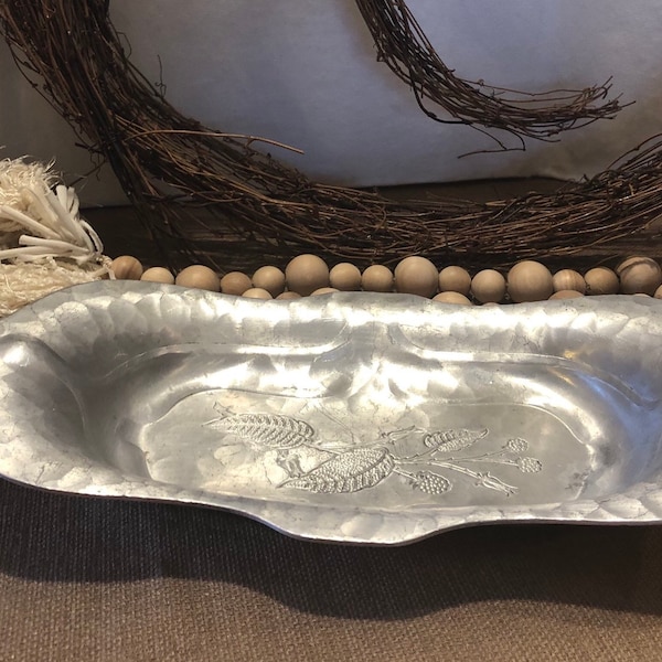 Hammered Aluminum Bread Tray Etsy