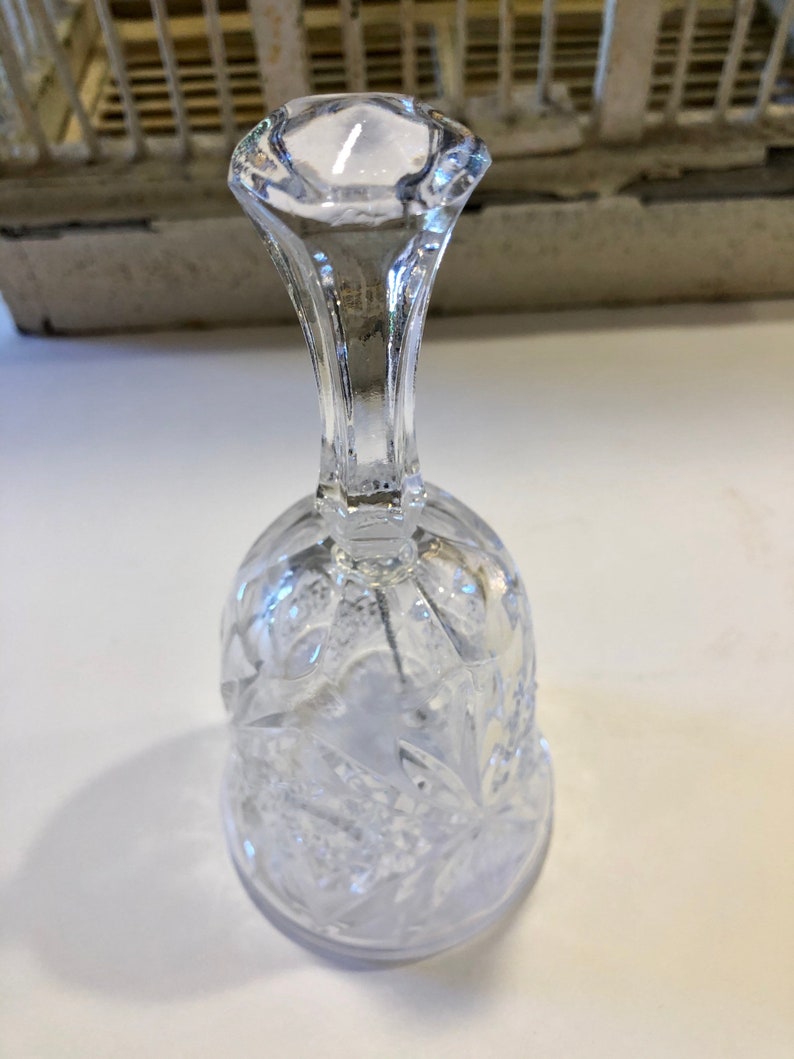Wedding Gift Wedding Decor Vintage Cut Glass Bell Home and Living