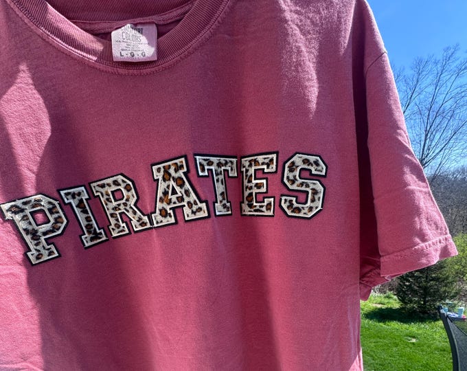 Animal Print Baseball Letter Tee