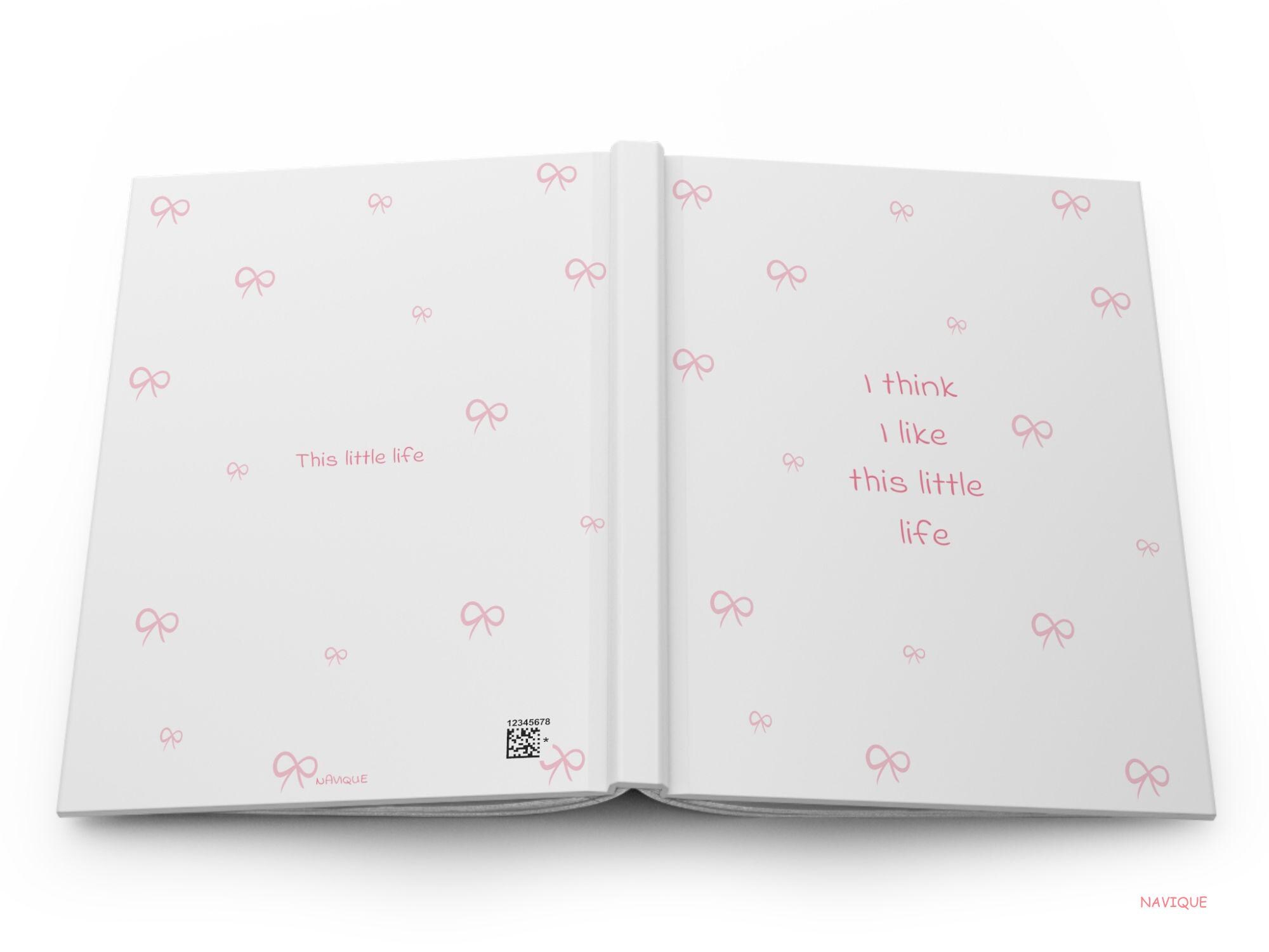Aesthetic Small Notebook Aesthetic Minimalist Notebook - Cute Bow Journal,