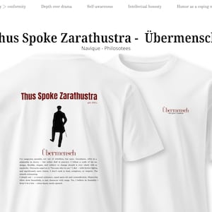 the Übermensch - Unisex premium t-shirt, Existentialism aesthetic, Minimalist quote shirt, Nietzsche t-shirt, Existentialist Tee