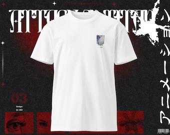 Regimento de Reconhecimento de Attack on Titan - Camiseta premium unissex - Camiseta inspirada em Attack on Titan