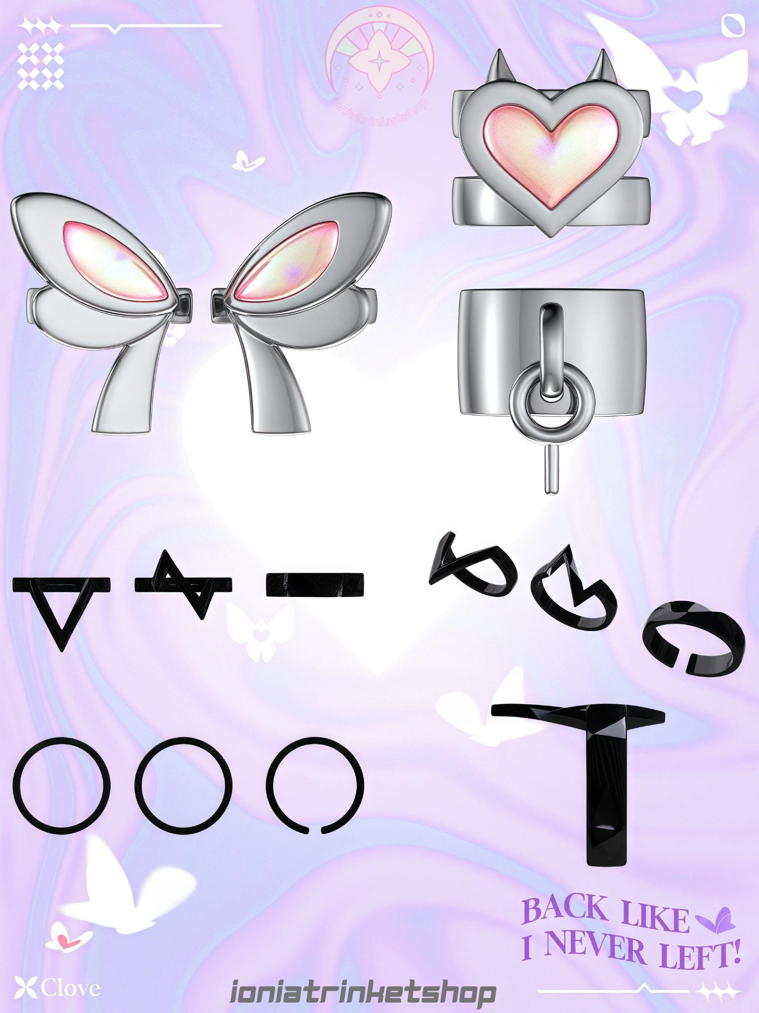 Valorant Agent Clove Rings Jewelry 9 Set - Etsy
