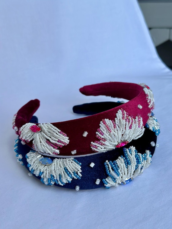 Handmade Headband, Luxury Headband, Headband Beaded 