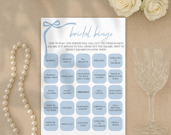 Bridal Bingo Game: Editable Canva Template (Digital Download)
