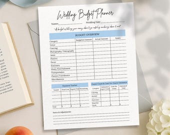 Hochzeitsbudgetplaner: Bearbeitbare Canva-Vorlage (Digitaler Download)