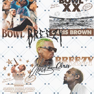 Chris Brown Breezy Bowl XX Tour 2025 TShirt PNG Design, Bootleg Tee, Instant Download And Ready To Print, File Download