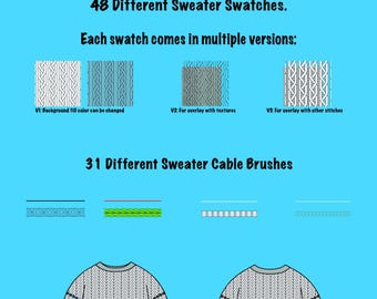Sweater Brushes and Swatches Adobe illustrator Vectors file