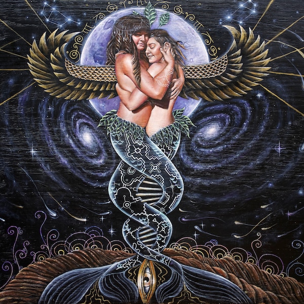 Mermaid Love- limited edition print of mural by Emily Kell