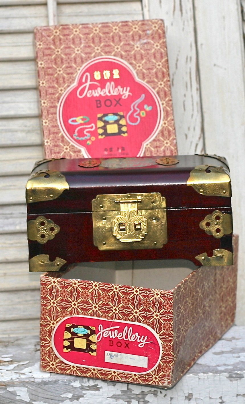 Vintage Jewelry Box Made In Old Shanghai China Ornate Lock Etsy