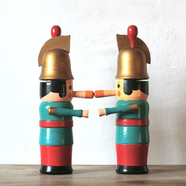 Circa 1950s Wooden Soldiers Japan