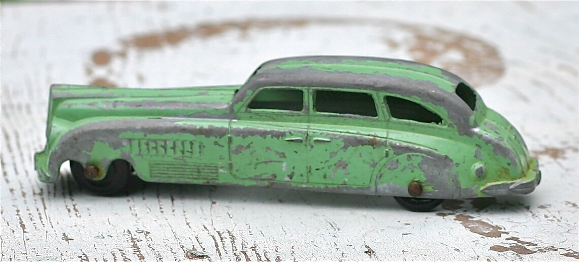 Vintage Tootsie Toy Jumbo Sedan Green Etsy