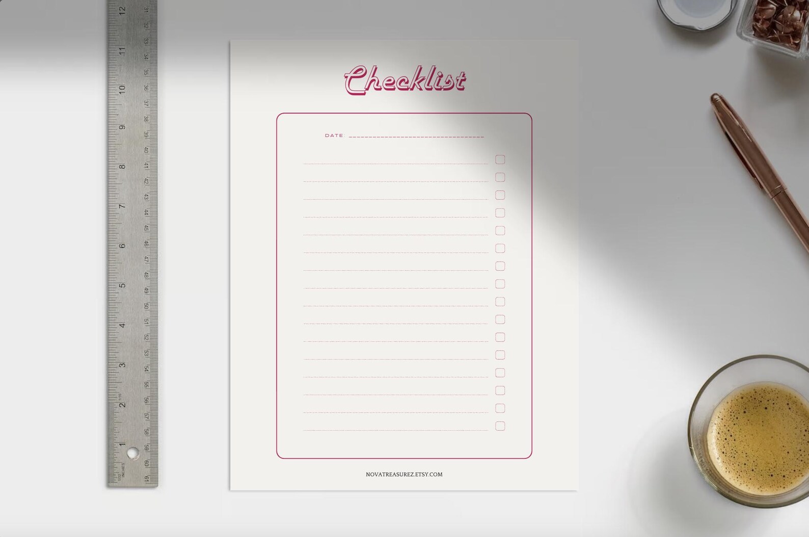 Blank Checklist | Printable and Digital | INSTANT DOWNLOAD PDF| To-do ...