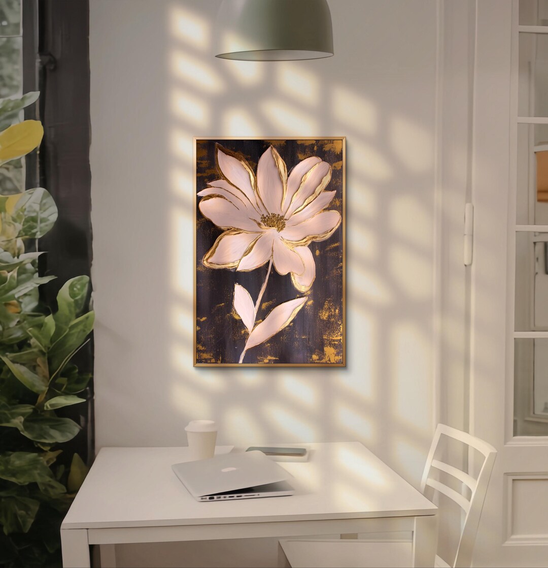 Original Textured Flower Wall Art – 3D Floral Painting – Handmade ...