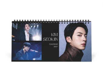 JIN BTS Desk Calendar 2027 | K-pop Army Bts Fan Gift Calendar, Bts Calendar, Jin Calendar