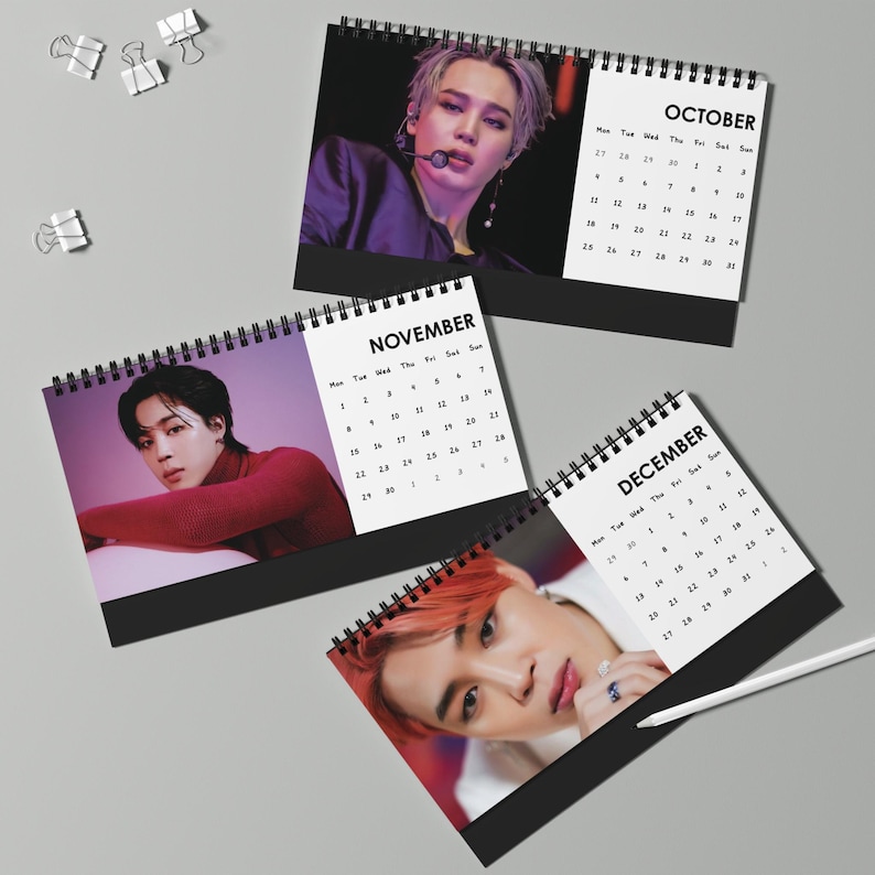 JIMIN BTS Desk Calendar 2027 | K-pop Army Bts Fan Gift Calendar, Bts Calendar, Jimin Calendar image 6