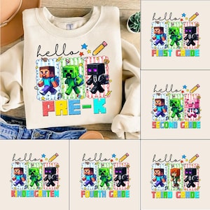 Gamer Hallo Schule Png-Bundle, Zurück zu Schule PNG, Erster Tag Schule PNG, Floral Bleistift Lehrer, Bruh Wir zurück, Superheld, Sublimationsdatei
