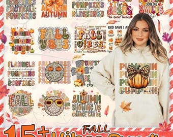 15+ Retro Fall Vibes Png Bundle, Pumpkin Season Png, Fall Coquette Bow PNG, Fall Girl Png, Pumpkin Spice Png, Autumn Pumpkin, Digital File