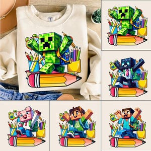 Benutzerdefinierte Gamer Bruh Wir zurück Png-Bundle, Erster Schultag, Zurück zu Schule PNG, Floral Bleistift Lehrer PNG, Lehrer Sublimation, Cartoon Superheld