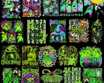 20+ Neon Monster Halloween Bundle PNG, Retro Coquette Horror Design, Scary Movie Characters PNG, Trendy Halloween Png, Digital Download