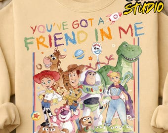 Desenho animado em aquarela de brinquedo e amigos em PNG, Você tem um amigo em mim em PNG, Design moderno para menino em PNG, Desenho animado em aquarela de amigos brinquedos em PNG