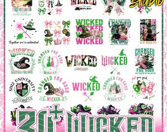 30+ Wizard Musical Movie 2024 Png Bundle, Changed For Good Png, Broadway Witch Pink And Green Png, Defying Gravity Broomstick Magic Wand Png