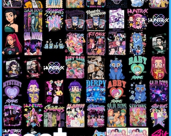 200+ Saja Boys Boy Band Png Bundle, Girl Dinner Png, Kpop Demon Inspired Movie Png, Demon Hunters png, Kpop Shirt Sublimation Designs