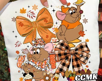 Coquette Bow Thanksgiving Cartoon Png, Tis The Season Mouse Png, Cute Fall Holiday Png, Pumpkin Spice Png, Fall Vibes Png