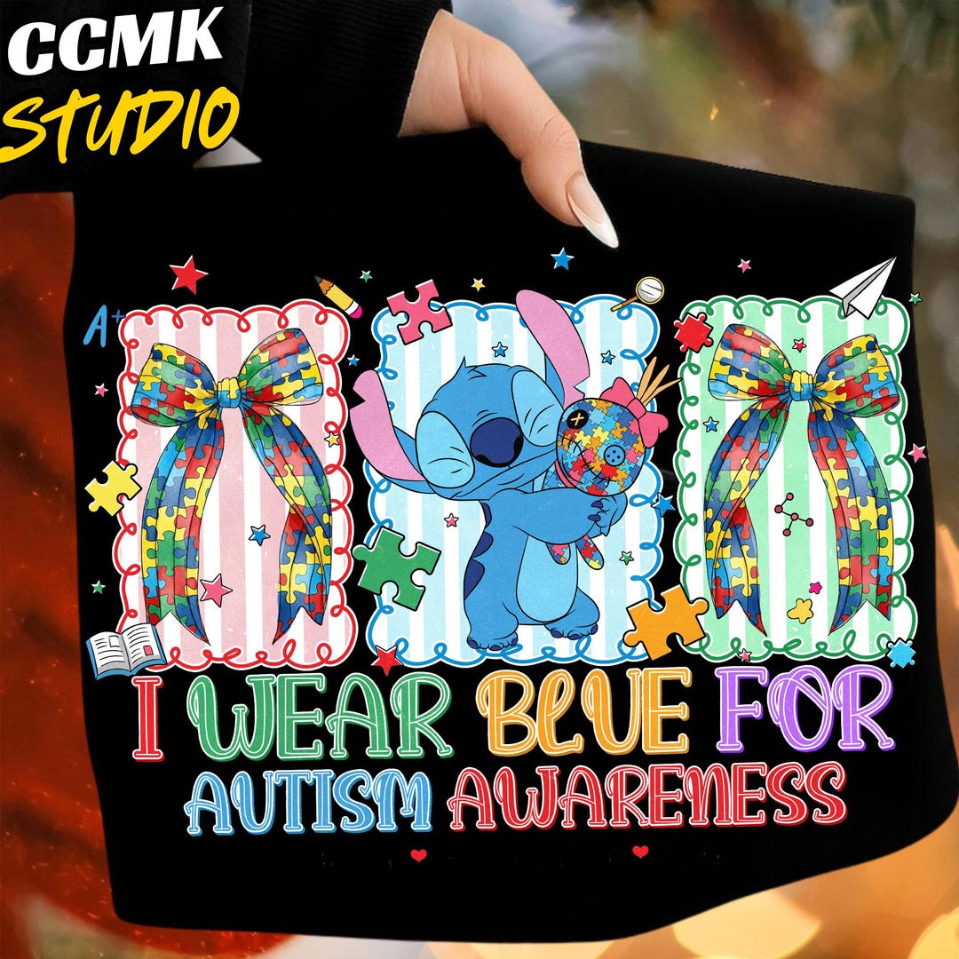 I Wear Blue for Autism Awareness Png, Autism Blue Monster Png, Cartoon ...