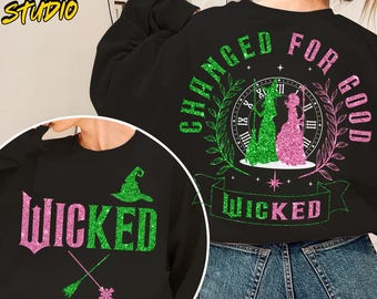 Glitter Witch Pink And Green Png, Witches Movie Change For Good Png, Defy Gravity Broomstick Magic Wand Png