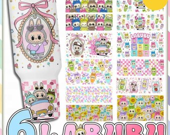 Bundle Cartoon Tumbler 40 Oz Png, Funny Catoon Tumbler Png, Trending Cartoon 40oz Skinny Tumbler Wrap, Doll Characters Tumbler Gift for FR