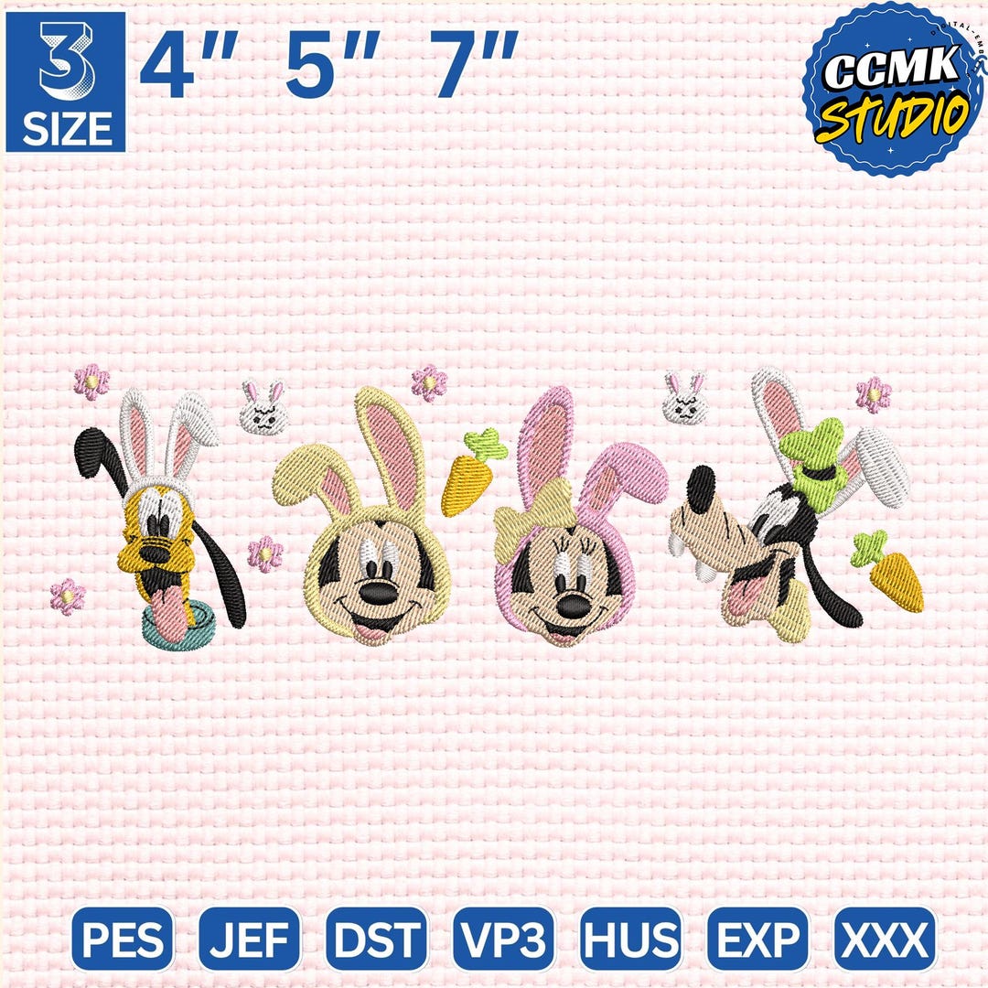 Egghead Designs Easter Cartoon Eggs Embroidery Design, Easter Day Embroidery Design ...