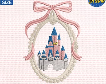 Diseño de bordado "Reino Mágico", diseño de bordado "Lazo de Coqueta de Dibujos Animados", diseño de bordado "Viaje de Chicas", diseño de bordado "Viaje Familiar", descarga instantánea