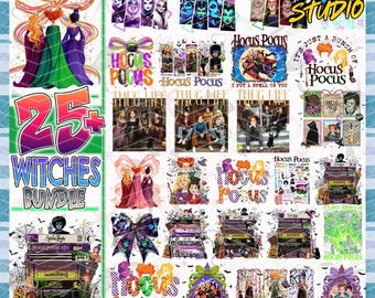 25+ Bad Witches Vibes Png Bundle, Coquette Witches Movie Png, Spooky Season Png, Retro Halloween Witch Png, Halloween Characters Png