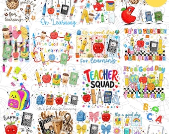 Bundle School Doodle PNG, Teacher Life PNG, Be Kind Teacher Shirt Design, Kid Girl  Back to School PNG, Elementary Teacher Png