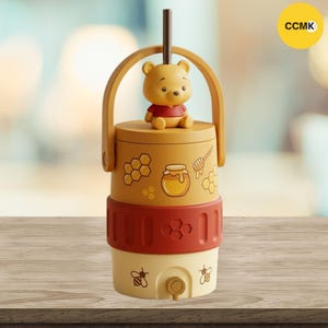 Cartoon Honey Bear Can Cooler STL File, Cute Bear Can Holder 3D Print, Cartoon Printable Drink Holder File3MF
