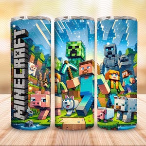 Cartoon Characters 20oz Tumbler Png, Game 20 oz Skinny Tumbler Png, Game Characters Straight and Taper Tumbler Wrap, Trendy Tumbler Png