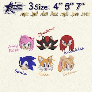 Retro Cartoon Character Embroidery Design, The Hedgehog Movie Cartoon  Embroidery Design, Cartoon Movie Embroidery Design, Instant Download
