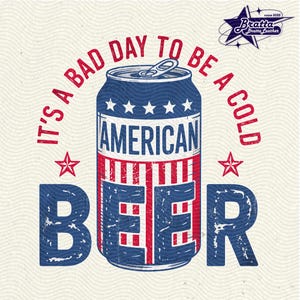 冷たいビールを飲むのは最悪な日ですPNG、7月4日の面白いシャツのデザインPNG、アメリカ国旗PNG、愛国的な飲酒PNG、独立記念日PNG