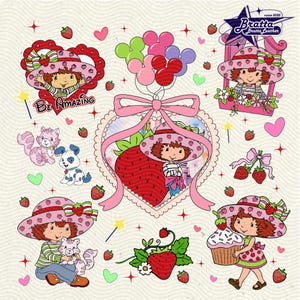 Postacie z Truskawki i Przyjaciół, Berry Sweet Girl Cartoon Kids PNG, Wstążka Zamkowa, Wibracje Świąteczne 2025, Najlepsi Przyjaciele Na Zawsze, Prezent Przyjaciela PNG